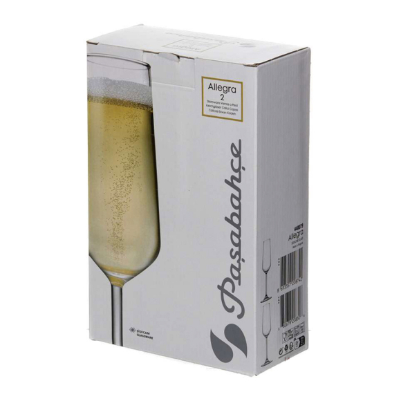 Комплект из 2-х бокалов для шампанского Pasabahce Аллегра (440079 1204270) 195 мл