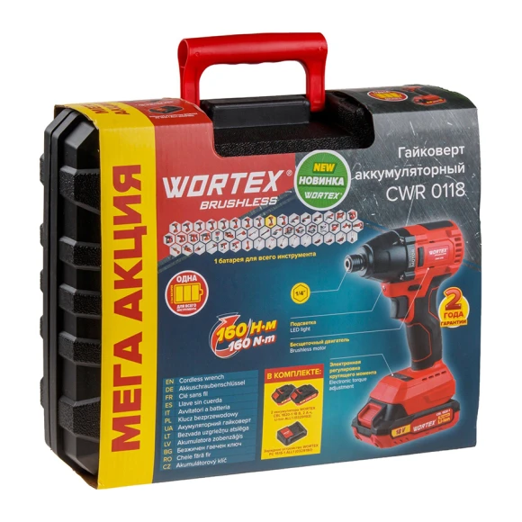 Аккумуляторный ударный гайковерт Wortex CWR 0118 (0329286)
