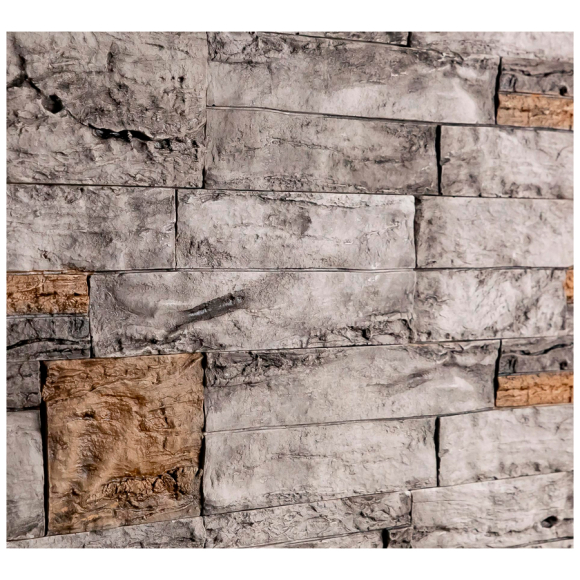 Плита гипсовая декоративная Stone mill Сланец Вилейский серый ПГД-1-Л (4106)