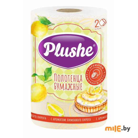 Полотенце бумажное Plushe Лимонный пирог 2 слоя 30 м