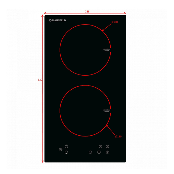 Электрическая индукционная панель MAUNFELD EVI.292-BK