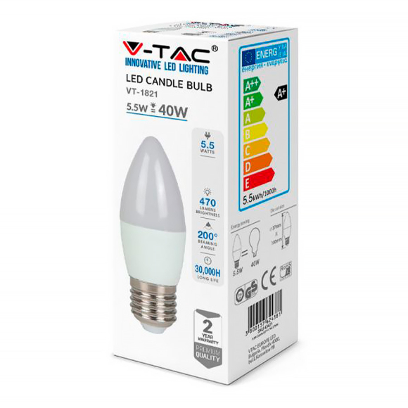 Лампа светодиодная V-TAC VT-1821 CANDLE BULB