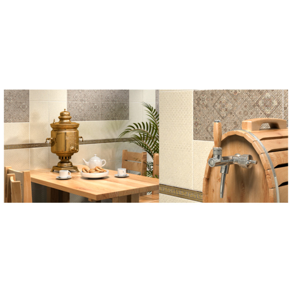 Декор керамический Belani Измир коричневый 250х500