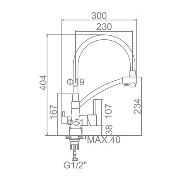 Кухонный смеситель Ledeme L4855B-2 (две воды)