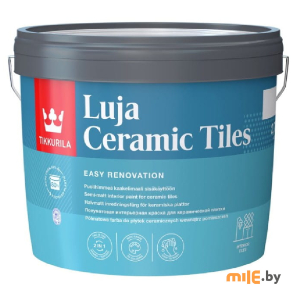 Краска под колеровку Tikkurila Ceramic Tiles Luja (Луя) база С 2,7 л