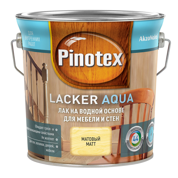 Лак Pinotex Lacker Aqua 10 матовый 2,7 л (прозрачный)