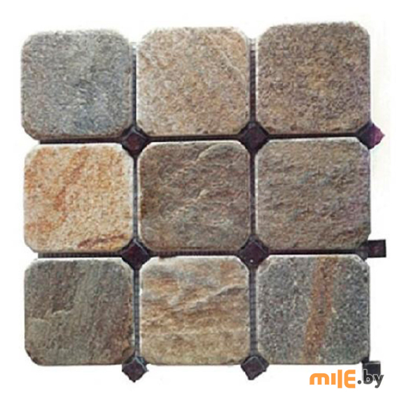 Декоративная мозаика Литосинтерьер МС-1809 305x305 (коричневый)