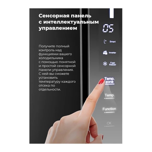 Холодильник side by side Maunfeld MFF177NFB