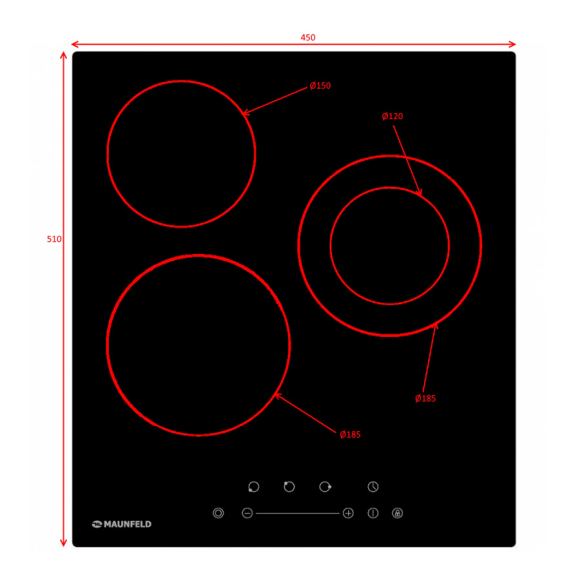 Варочная панель Maunfeld EVCE.453.D-BK
