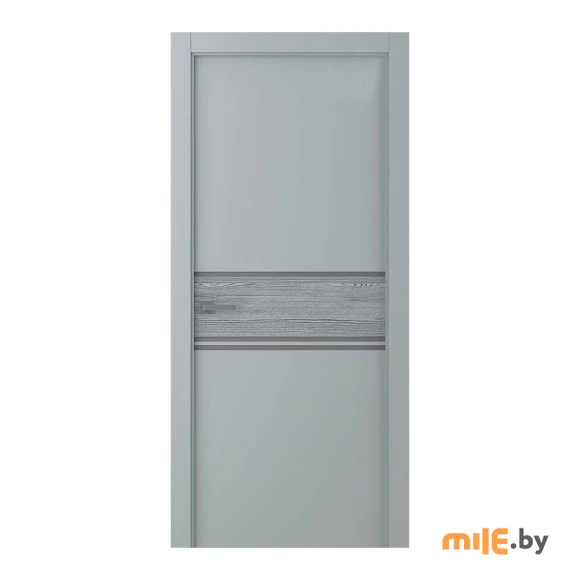 Дверное полотно Belwooddoors Твинвуд 2 (эмаль светло-серый патина серебро) 2000x900