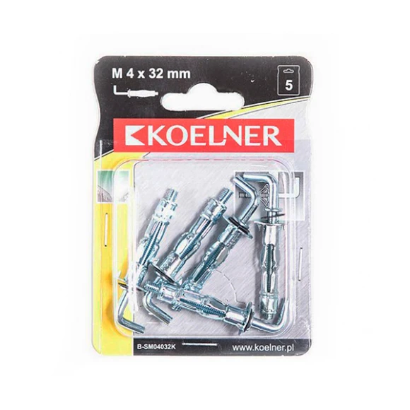 Дюбель Koelner Моллис Г-крючком М4х6,8х32 мм 5 шт. B-SM04032K