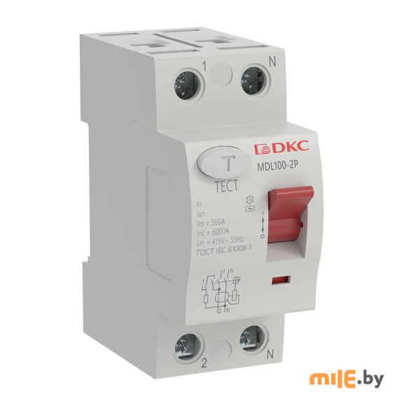 Устройство защитного отключения DKC Yon Max MDL100 2P 30mA 40A тип АС 2М MDL100-2P2-40-AC