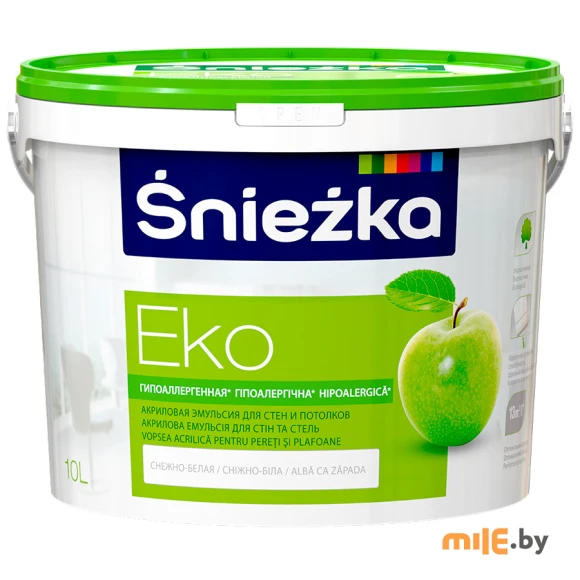 Краска акриловая Sniezka Эко люкс 10 л (белый)