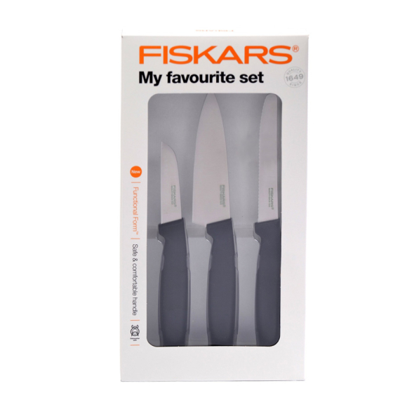 Набор кухонных ножей Fiskars Functional Form (1014199) 3 шт.