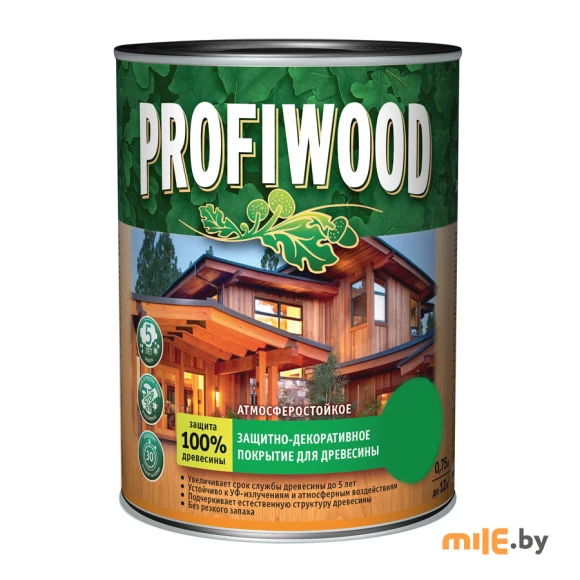 Защитно-декоративное покрытие для древесины  Profiwood 0,75 л/0,7 кг (орегон)