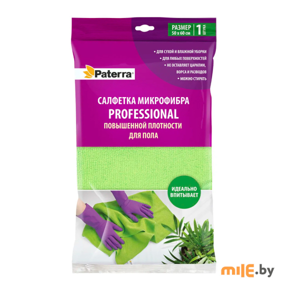 Салфетка Paterra Professional микрофибра для пола (12 406-010)