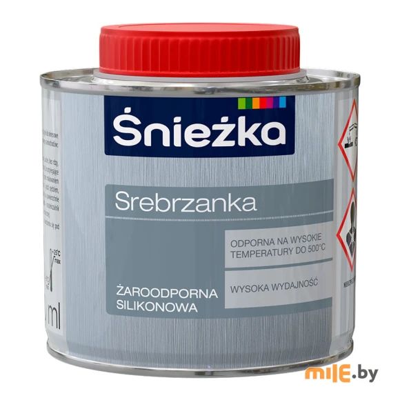 Эмаль Sniezka Srebrzanka термостойкая полуглянцевая 0,2 л (серебряный)