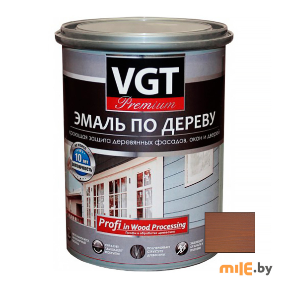 Эмаль VGT ВД-АК-1179 Профи красно-коричневая 1 кг