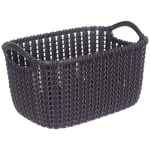 Корзинка KNIT XS прямоугольная цвет фиолетовый