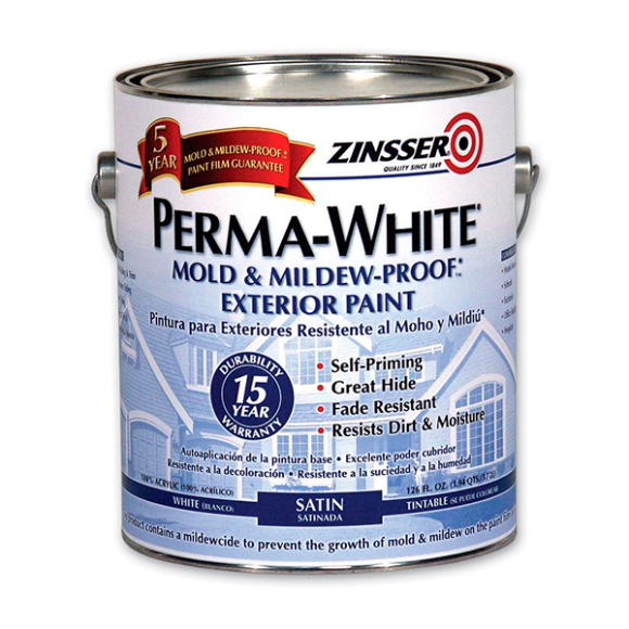 Краска акриловая Zinsser Perma-White самогрунтующаяся матовая 0,946 л белый