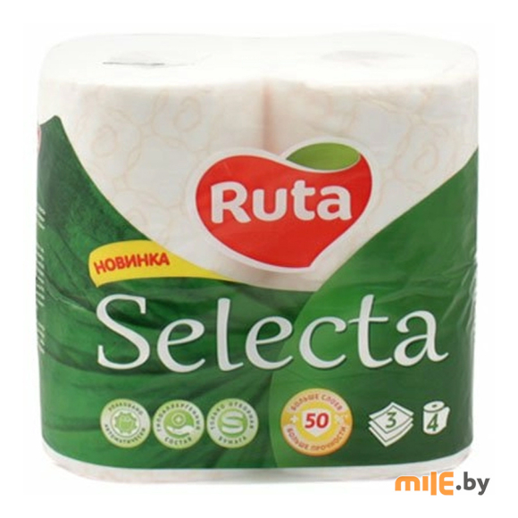 Туалетная бумага Ruta Selecta 4 рулона