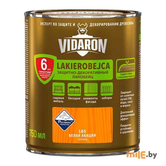 Лак Vidaron Lakierobejca L03 глянцевый 0,75 л (белая акация)