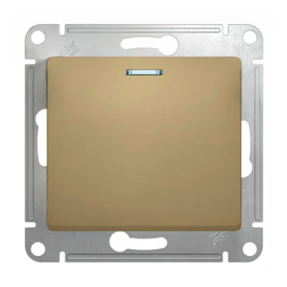 Выключатель Schneider Electric Glossa GSL000413 (с подсветкой/титан)