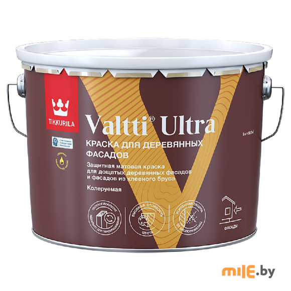 Краска для деревянных фасадов Tikkurila Valtti Ultra C 9 л