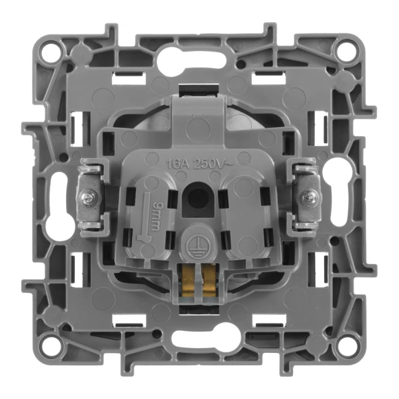 Розетка со шторками Legrand Etika 672622-00.00-00.00-00.01 (антрацит)