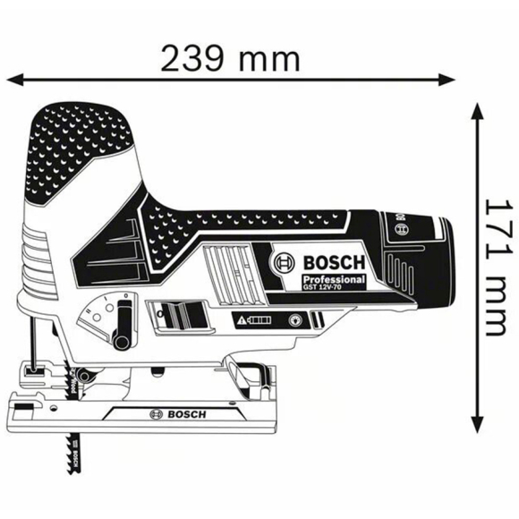 Лобзик Bosch GST 12V-70 (0.601.5A1.001)