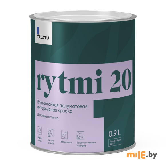 Краска для стен и потолков Talatu Rytmi 20 (база С) 0,9 л
