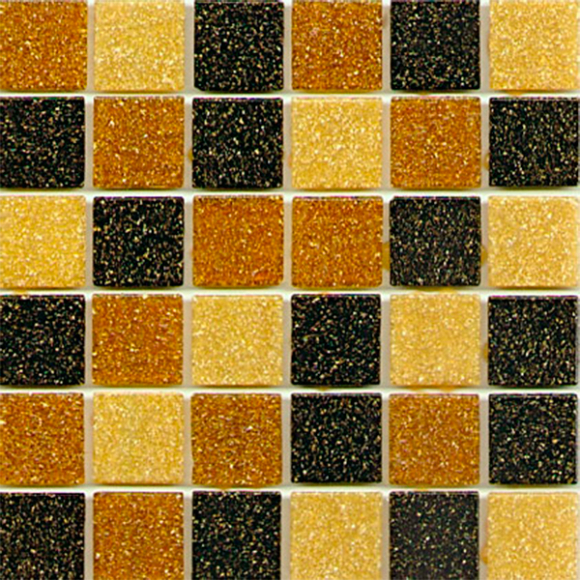 Декоративная мозаика М-Витреа Yukon YUKON 322x322 (черный/белый)