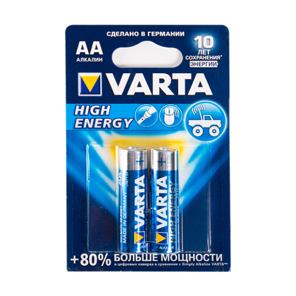 Элемент питания алкалиновый VARTA HIGH ENERGY тип AA 1.5V