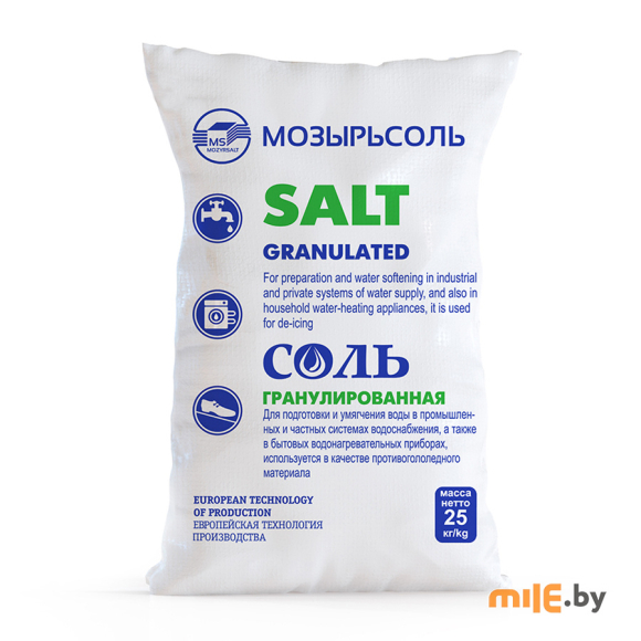 Соль гранулированная Мозырьсоль 25 кг