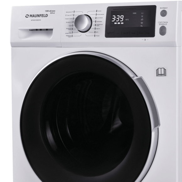 Стиральная машина c сушкой инвертором и паром?MAUNFELD MFWM1586WHS