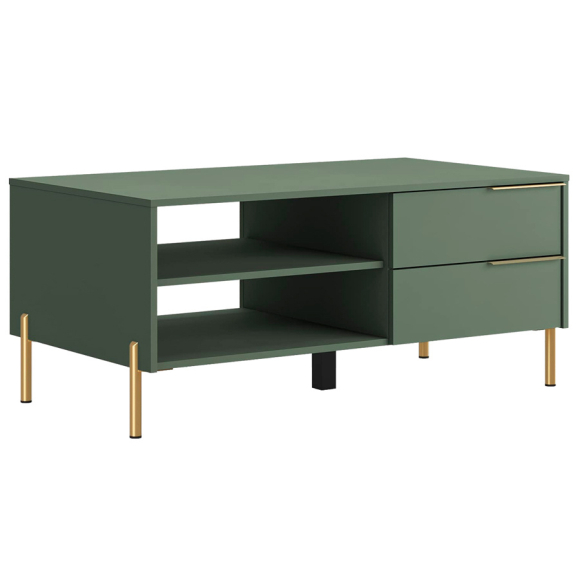 Стол журнальный Black Red White Siena LAW2S (дымчатый зелёный, дуб вотан) 113x62.5x52.5 см