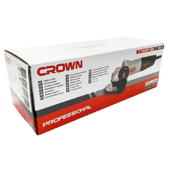 Машина угловая шлифовальная Crown CT13497-125