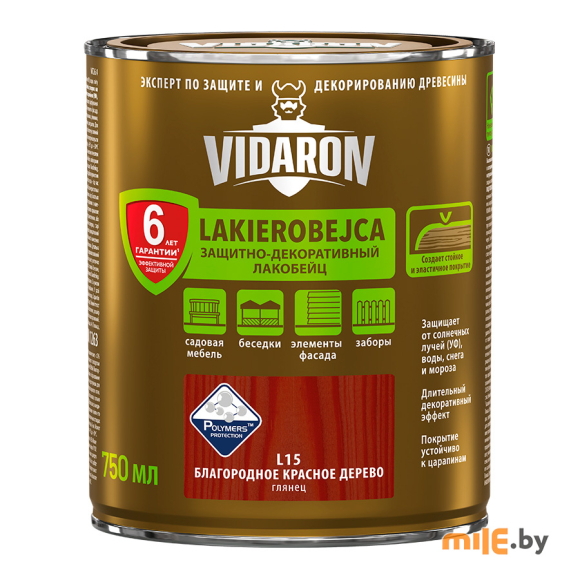 Лак Vidaron Lakierobejca L15 глянцевый 0,75 л (благородное красное дерево)