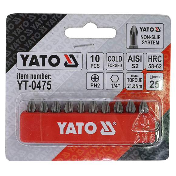 Набор бит Yato YT-0475 (25 10 шт.)