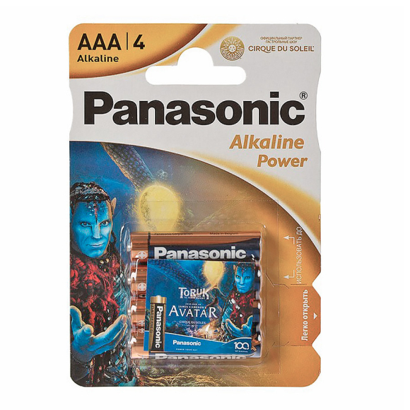 Элемент питания Panasonic Alkaline LR03 4BP