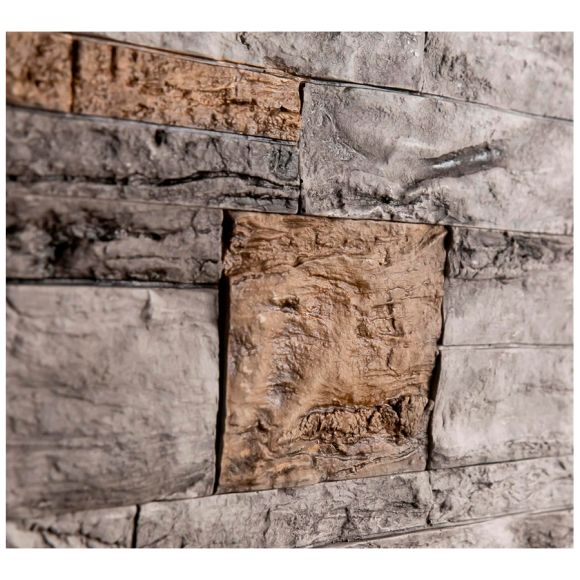 Плита гипсовая декоративная Stone mill Сланец Вилейский серый ПГД-1-Л (4106)