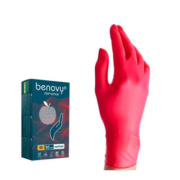 Набор перчаток Benovy (разм.M,100 шт.)