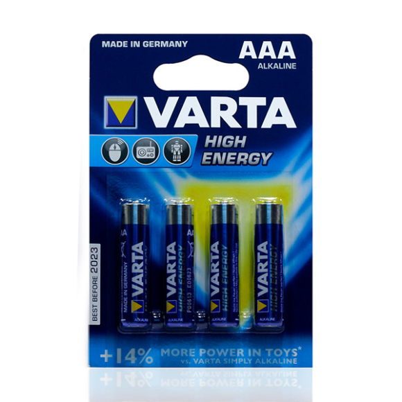 Элемент питания алкалиновый VARTA HIGH ENERGY тип AAA 1.5V