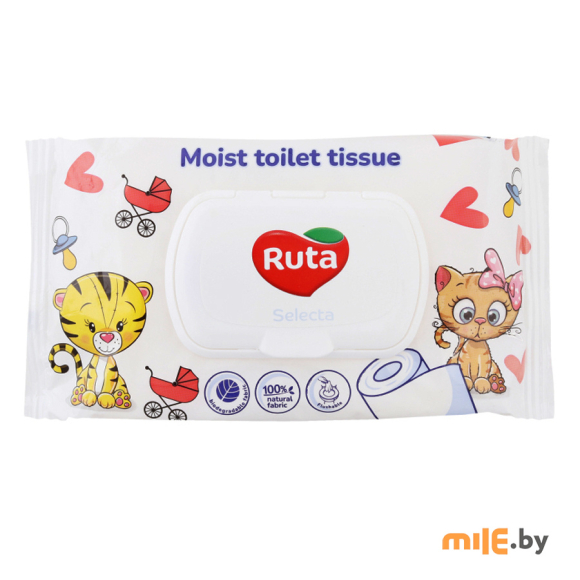 Влажная туалетная бумага "Ruta Selecta" 40 шт