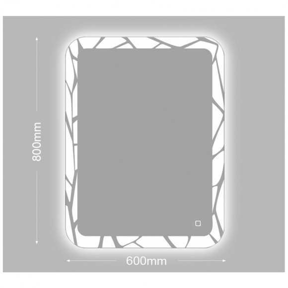Зеркало с подсветкой Алмаз-Люкс ЗП-31 600x800 мм