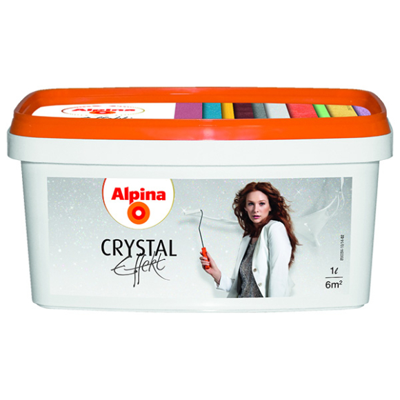 Краска Alpina Effekt Crystal Glitzer 1 л полуглянцевая (блеск)