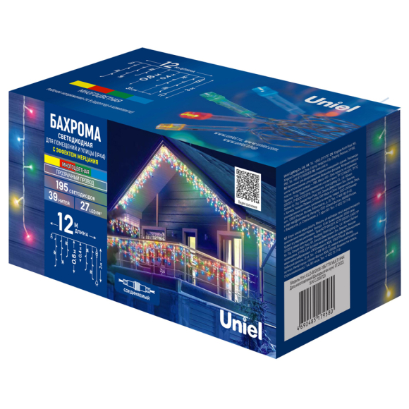Бахрома светодиодная Uniel ULD-B12006-195/TTK (UL-00010880)