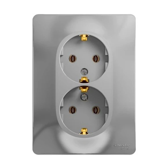 Розетка Schneider Electric Glossa GSL000324 алюминий
