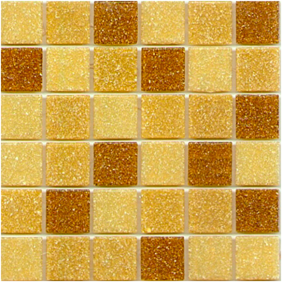 Декоративная мозаика М-Витреа Terra TERRA 23 322x322 (коричневый/золотистый)