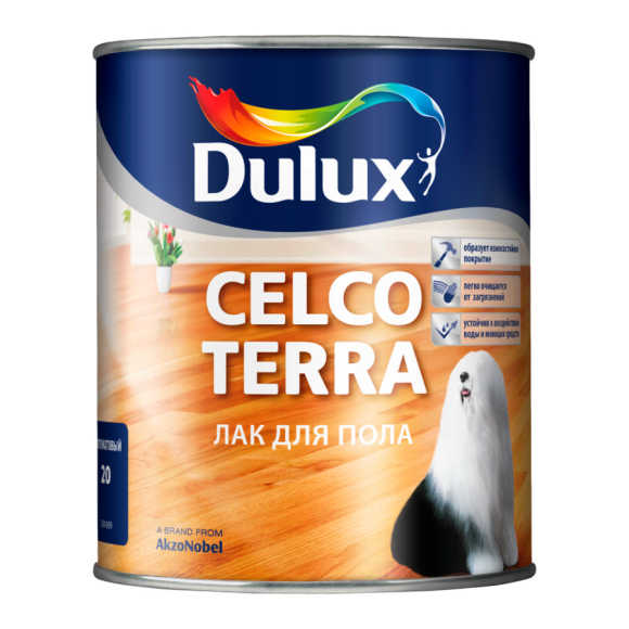 Лак для паркета Dulux Celco Terra 20 полуматовая 1 л